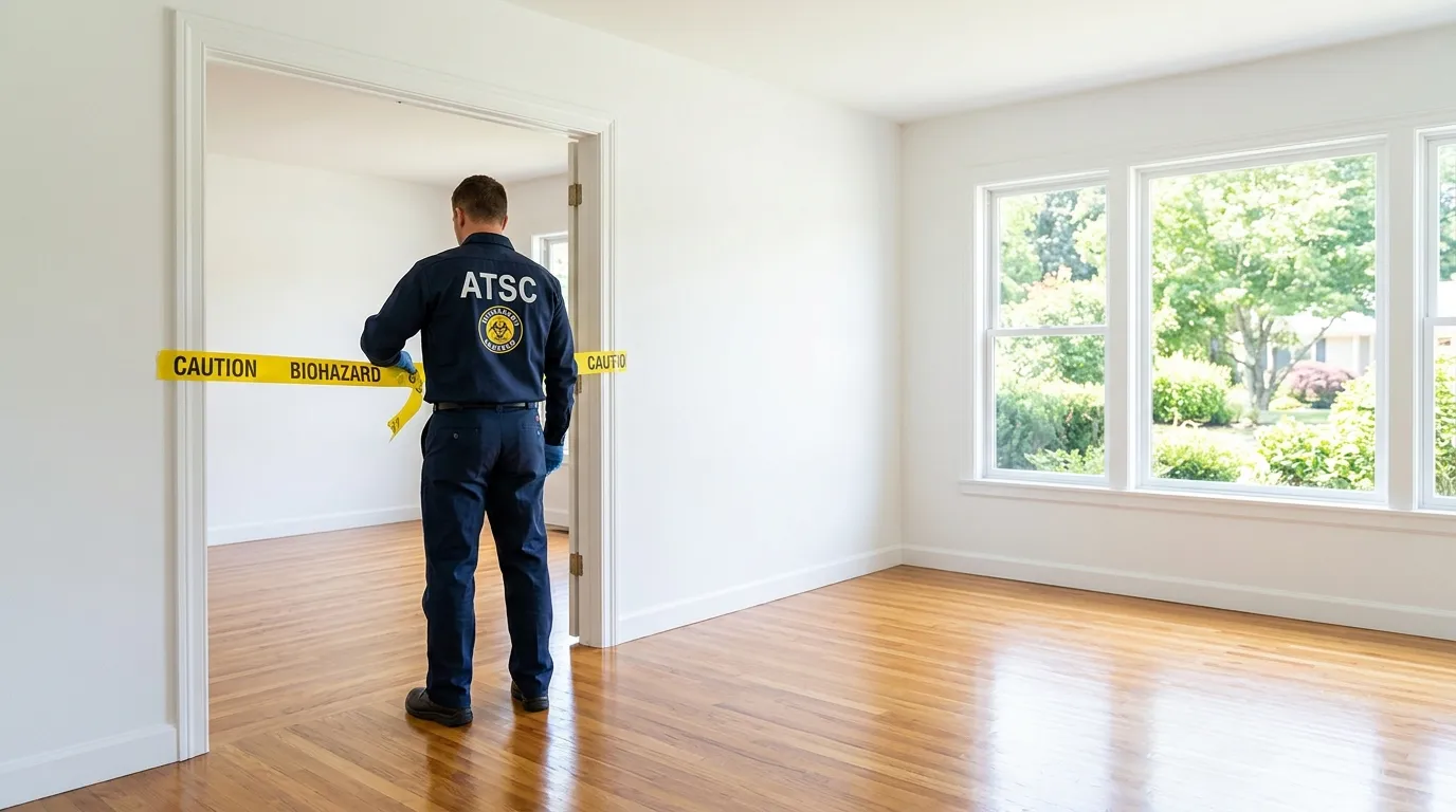 Certified biohazard cleanup crew performing Crime Scene Cleanup in Marengo